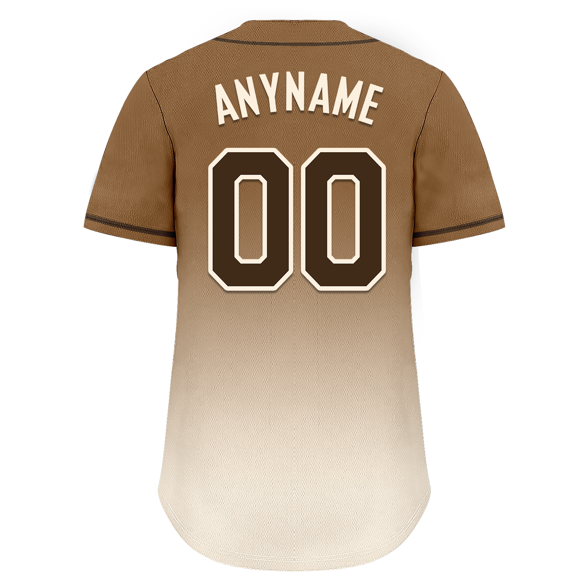 Custom Brown White Fade Fashion Personalized Authentic Baseball Jersey BSBJ01-D0a70fe