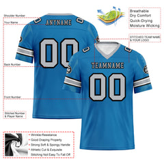 Custom Blue Detroit Personalized Authentic Football Jersey FBJ02-D025033-9