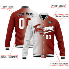 Custom Gradient Fashion Jacket Bomber Full-Snap Varsity Letterman Personalized Jacket FZ005-D028016-17