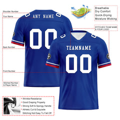 Custom Blue Buffalo Personalized Authentic Football Jersey FBJ02-D020263-4