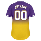 Custom Purple Yellow Fade Fashion Personalized Authentic Baseball Jersey BSBJ01-D0a70cb