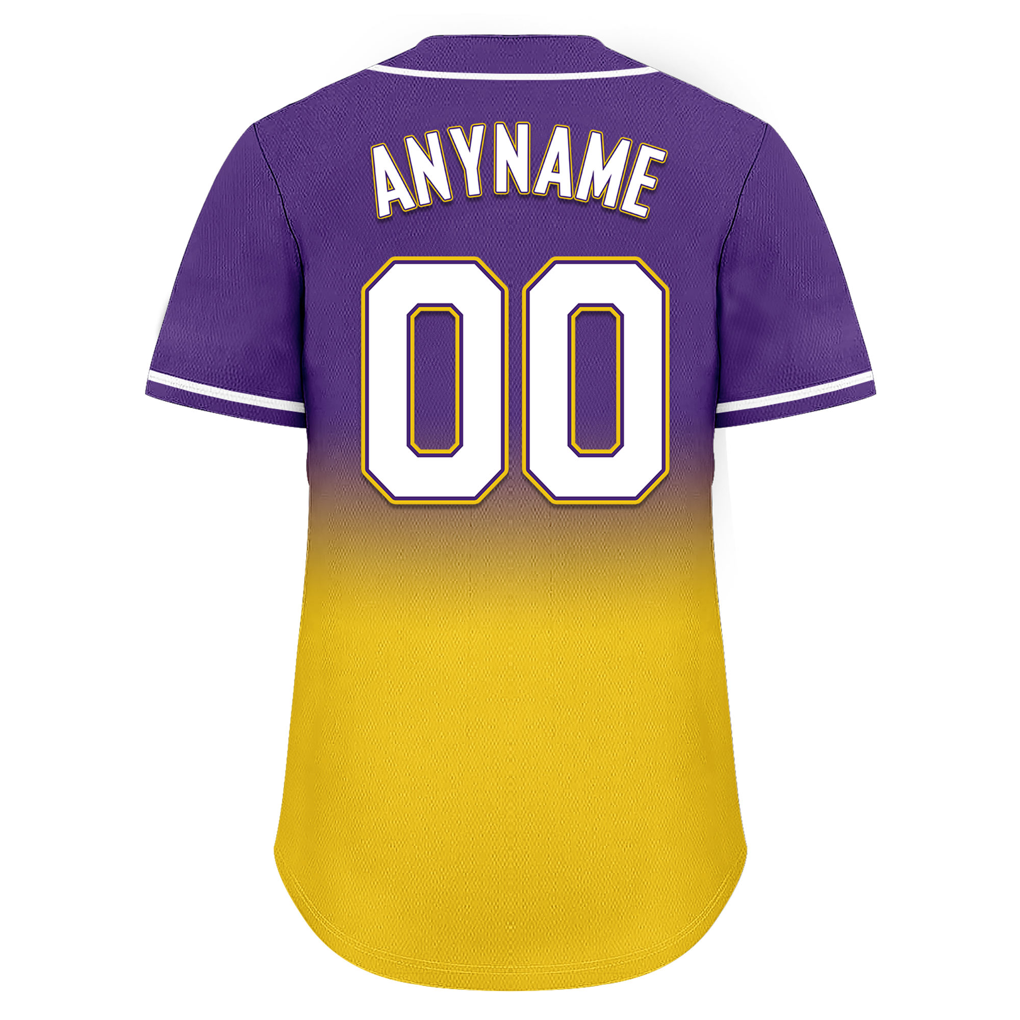 Custom Purple Yellow Fade Fashion Personalized Authentic Baseball Jersey BSBJ01-D0a70cb