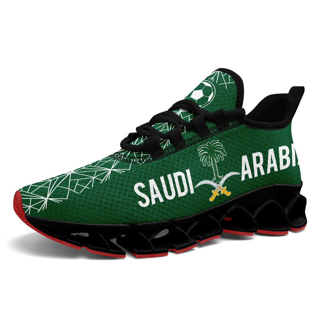 Custom Saudi Arabia 2026 World Cup Sneakers DIY Country Flag Running Shoes Lightweight Sport Shoes Gift for Football Fans Personalized Team Name and Logo FN003XD-F009100-3