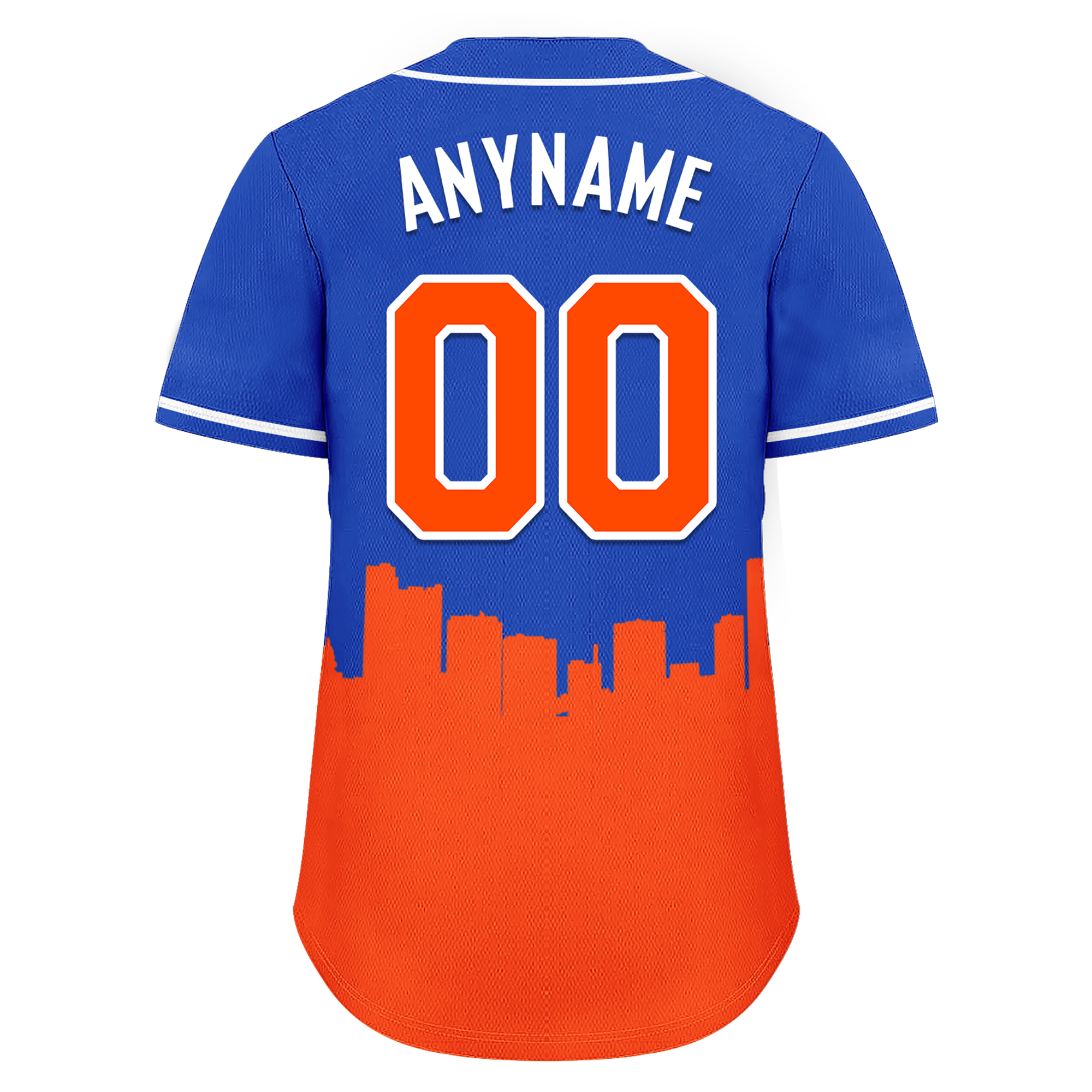 Custom Blue Orange City Edition Personalized Authentic Baseball Jersey BSBJ01-D017140