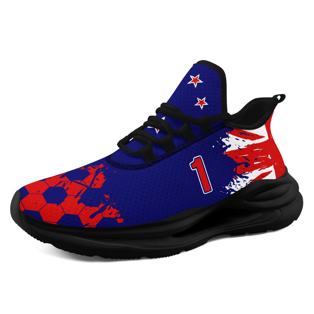 Custom 2026 World Cup New Zealand Sneakers DIY Country Flag Running Shoes Lightweight Sport Shoes Gift for Football Fans Personalized Team Name and Logo FN079-F027081-1
