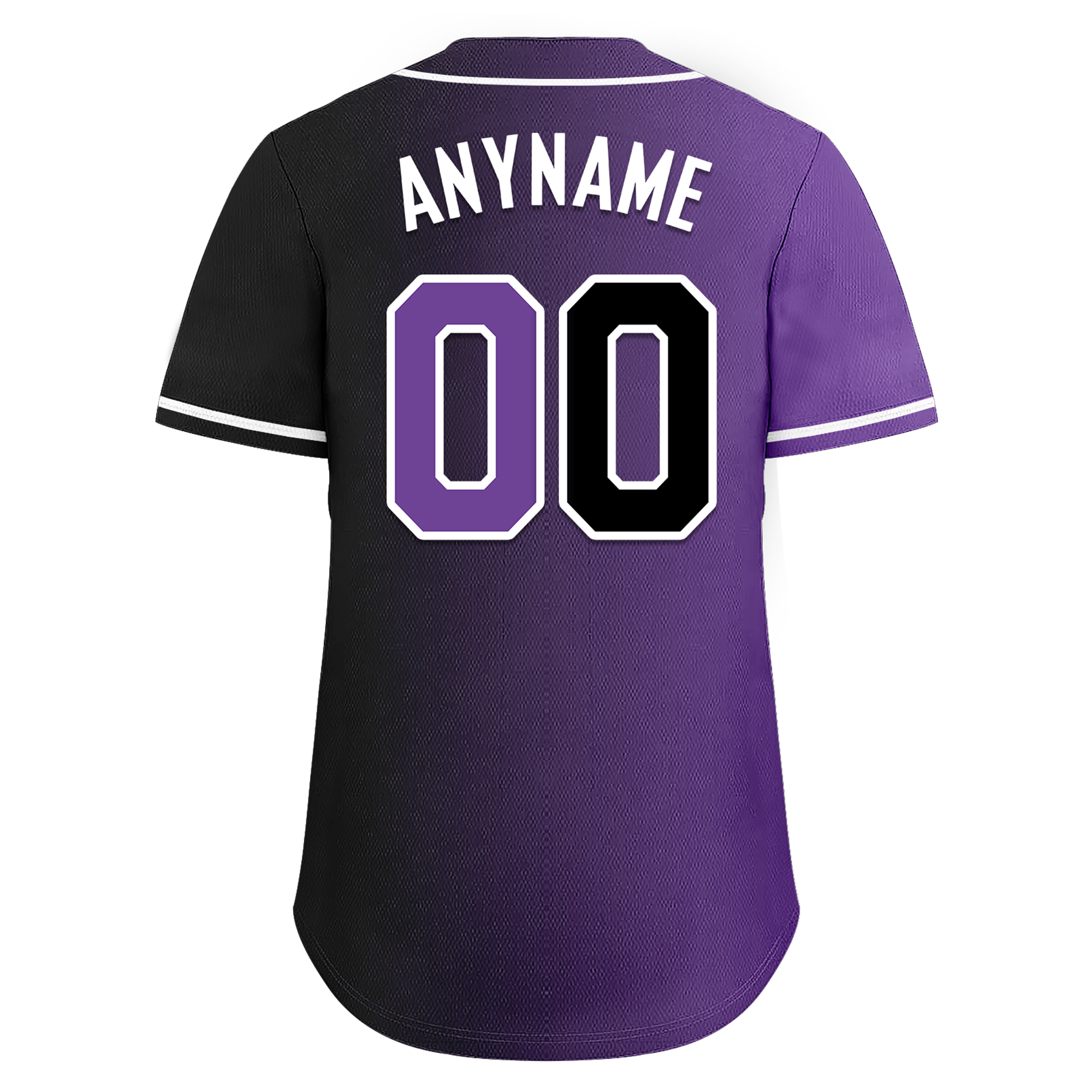 Custom Purple Black Gradient Fashion Personalized Authentic Baseball Jersey BSBJ01-D0a7090