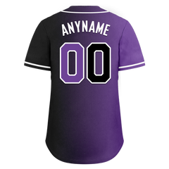 Custom Purple Black Gradient Fashion Personalized Authentic Baseball Jersey BSBJ01-D0a7090