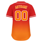 Custom Red Orange Fade Fashion Personalized Authentic Baseball Jersey BSBJ01-D0a70df
