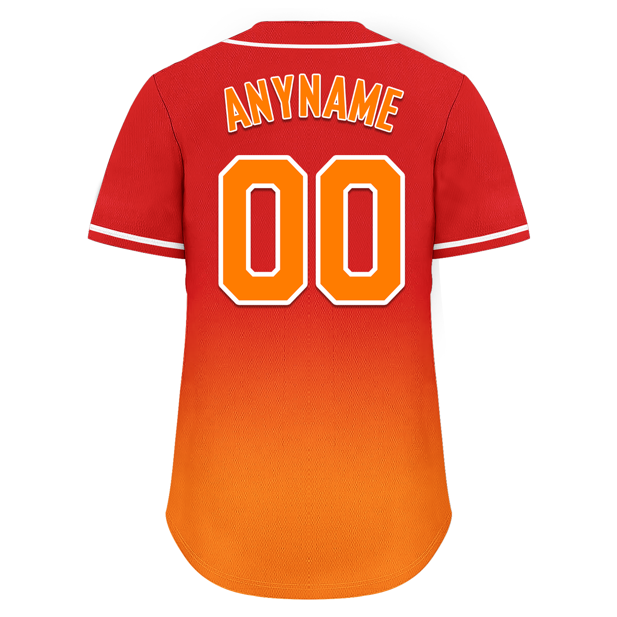 Custom Red Orange Fade Fashion Personalized Authentic Baseball Jersey BSBJ01-D0a70df