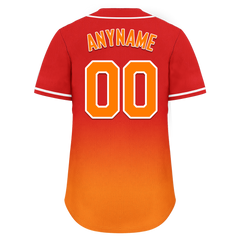 Custom Red Orange Fade Fashion Personalized Authentic Baseball Jersey BSBJ01-D0a70df