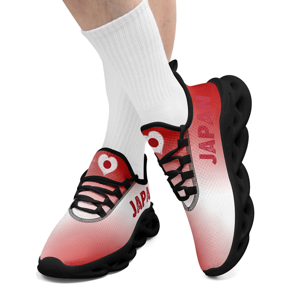 Custom Japan 2026 World Cup Sneakers DIY Country Flag Running Shoes Lightweight Sport Shoes Gift for Football Fans Personalized Team Name and Logo FN003-F025044-2