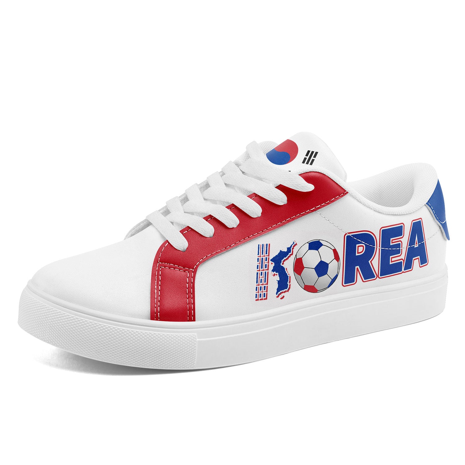 Custom South Korea 2026 World Cup Sneakers DIY Country Flag Running Shoes Lightweight Sport Shoes Gift for Football Fans Personalized Team Name and Logo FN023-F009080-5
