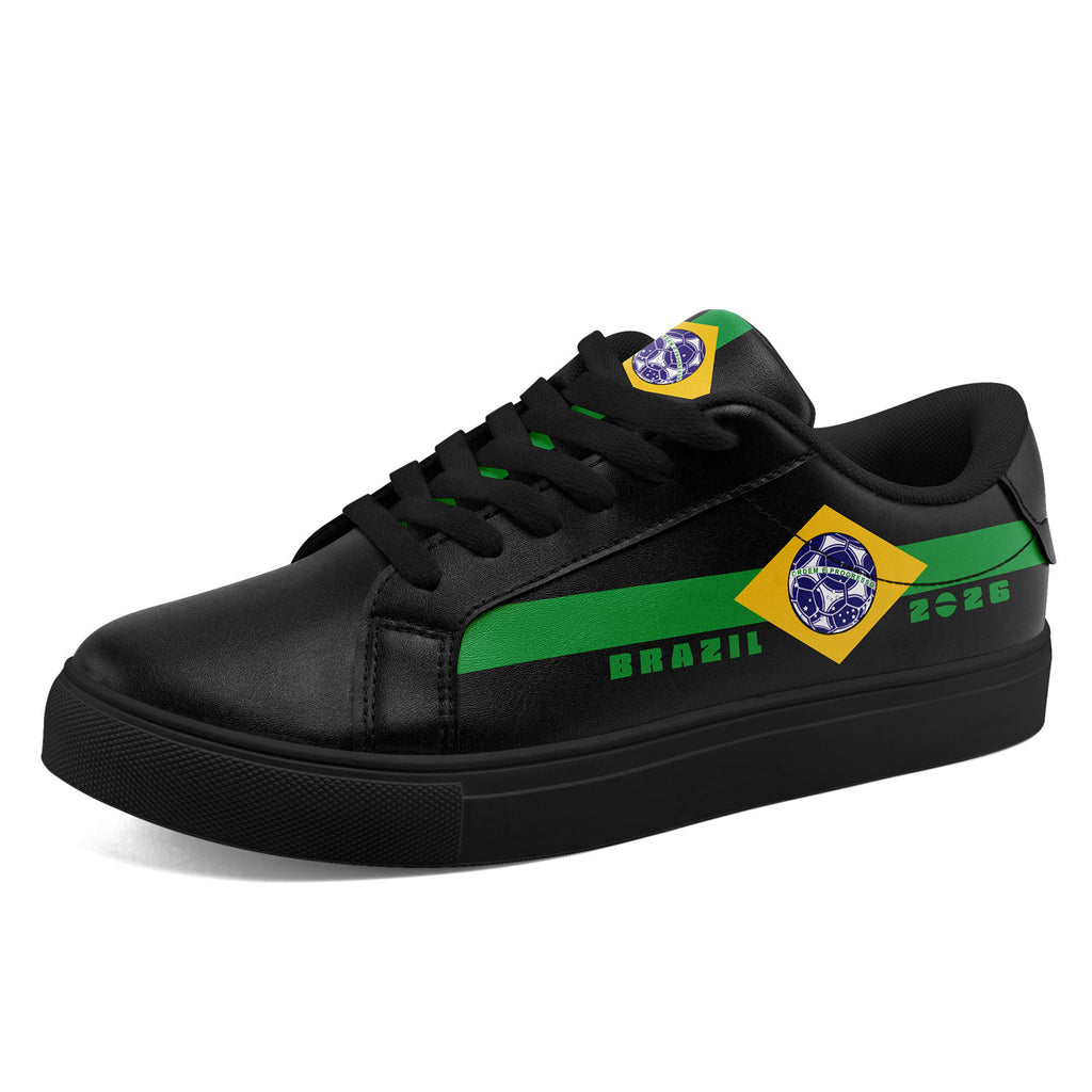 Custom 2026 World Cup Brazil Sneakers DIY Country Flag Running Shoes Lightweight Sport Shoes Gift for Football Fans Personalized Team Name and Logo FN023-F027052-3