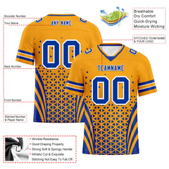 Custom Yellow White California Personalized Authentic Football Jersey FBJ02-D023033-15