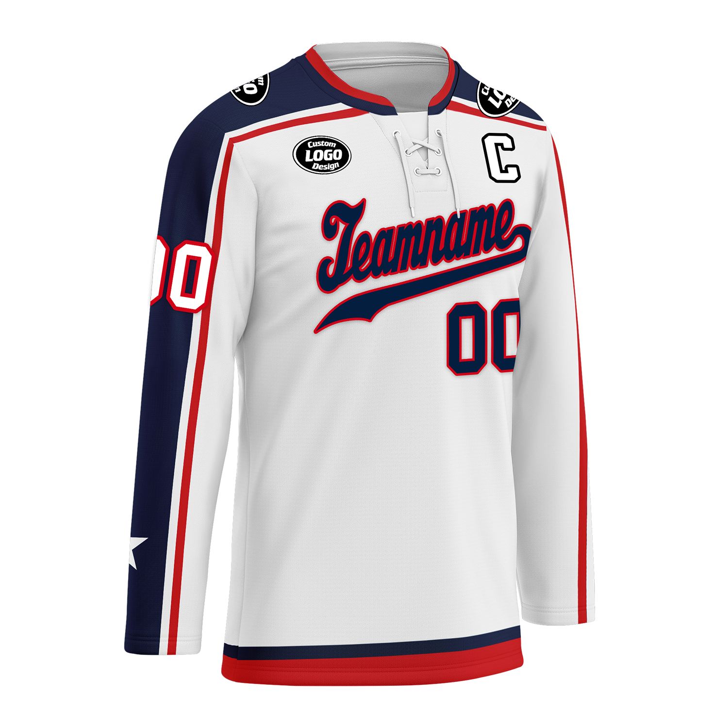 Custom White Personalized Hockey Jersey HCKJ01-D0a70fa