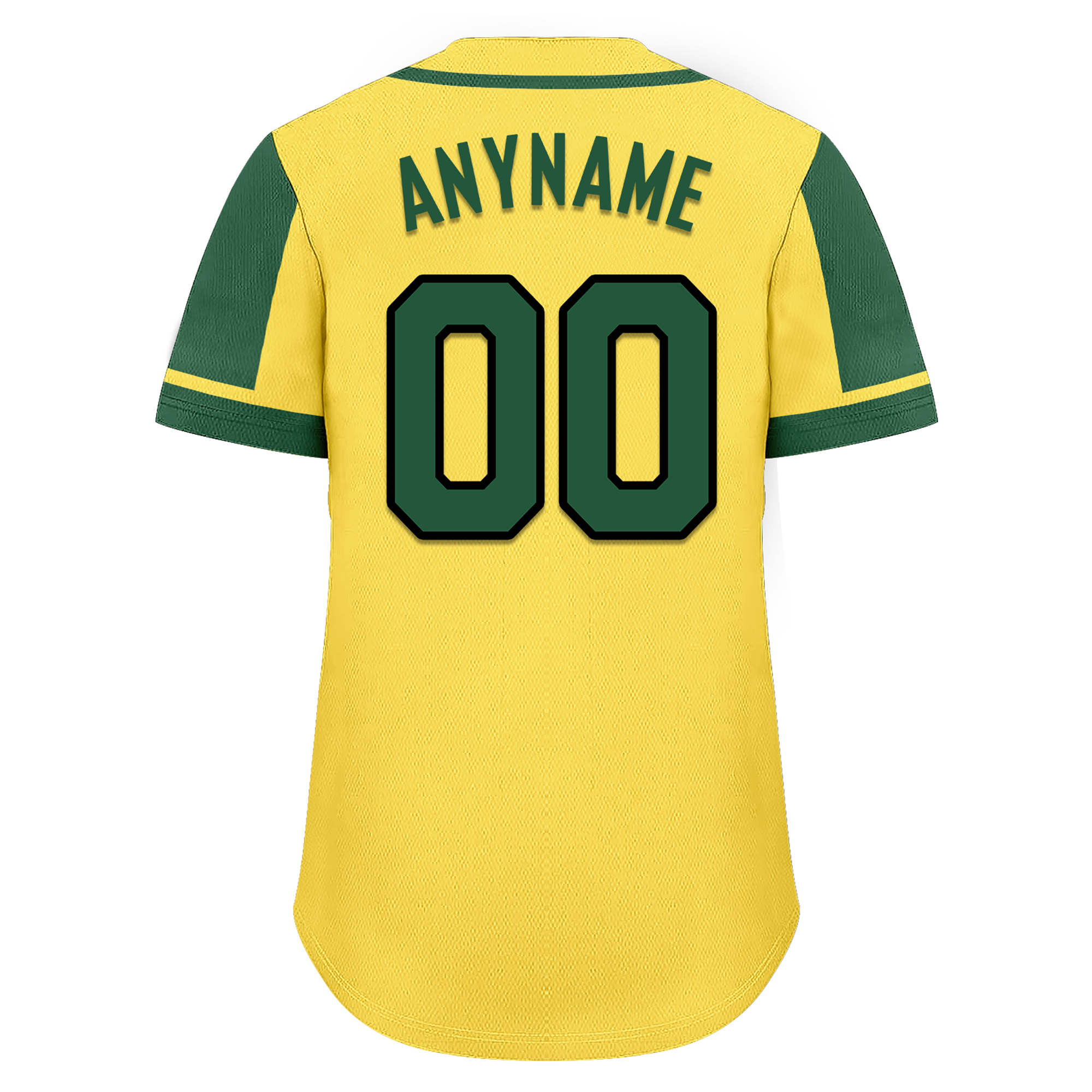 Custom Yellow Green Raglan Sleeves Personalized Authentic Baseball Jersey BSBJ01-D017206