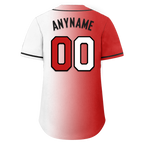 Custom Red White Gradient Fashion Personalized Authentic Baseball Jersey BSBJ01-D0a7aa9