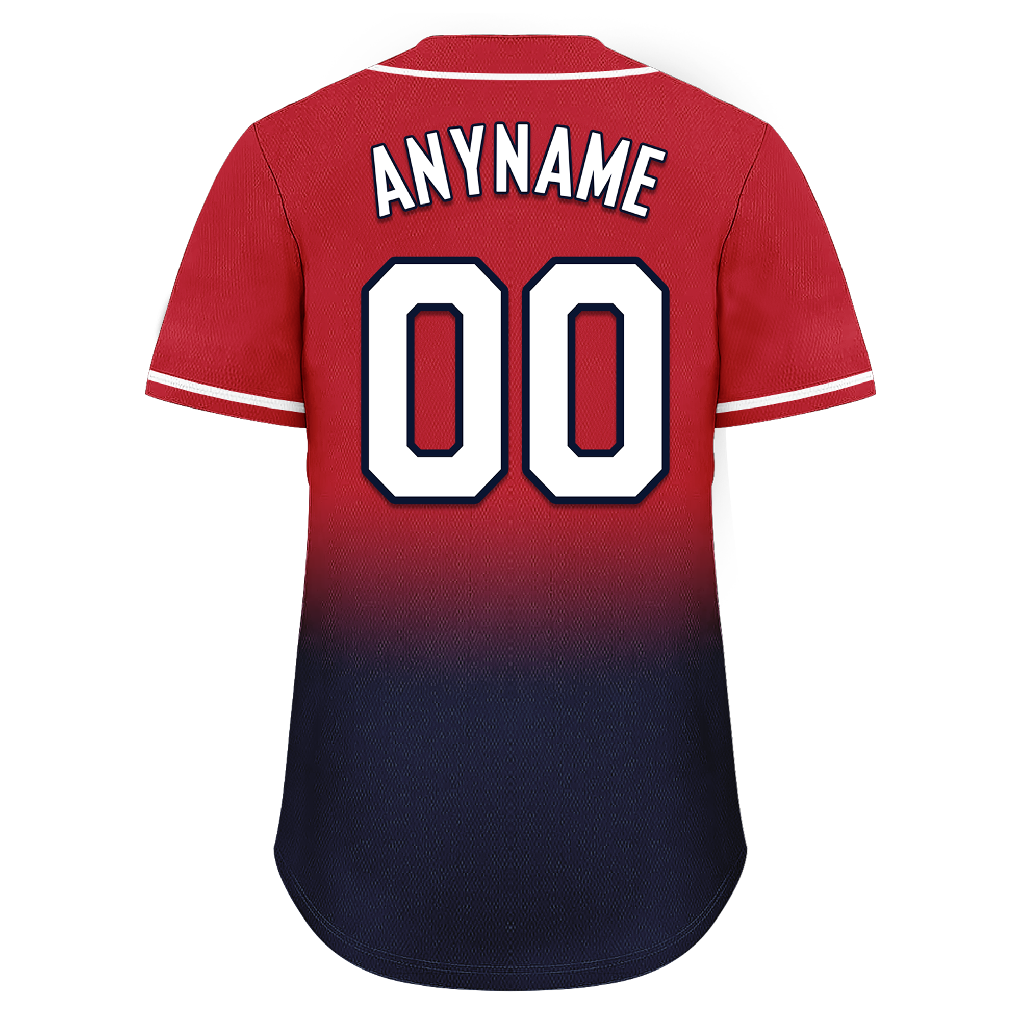 Custom Red Blue Fade Fashion Personalized Authentic Baseball Jersey BSBJ01-D0a70bc