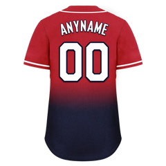 Custom Red Blue Fade Fashion Personalized Authentic Baseball Jersey BSBJ01-D0a70bc