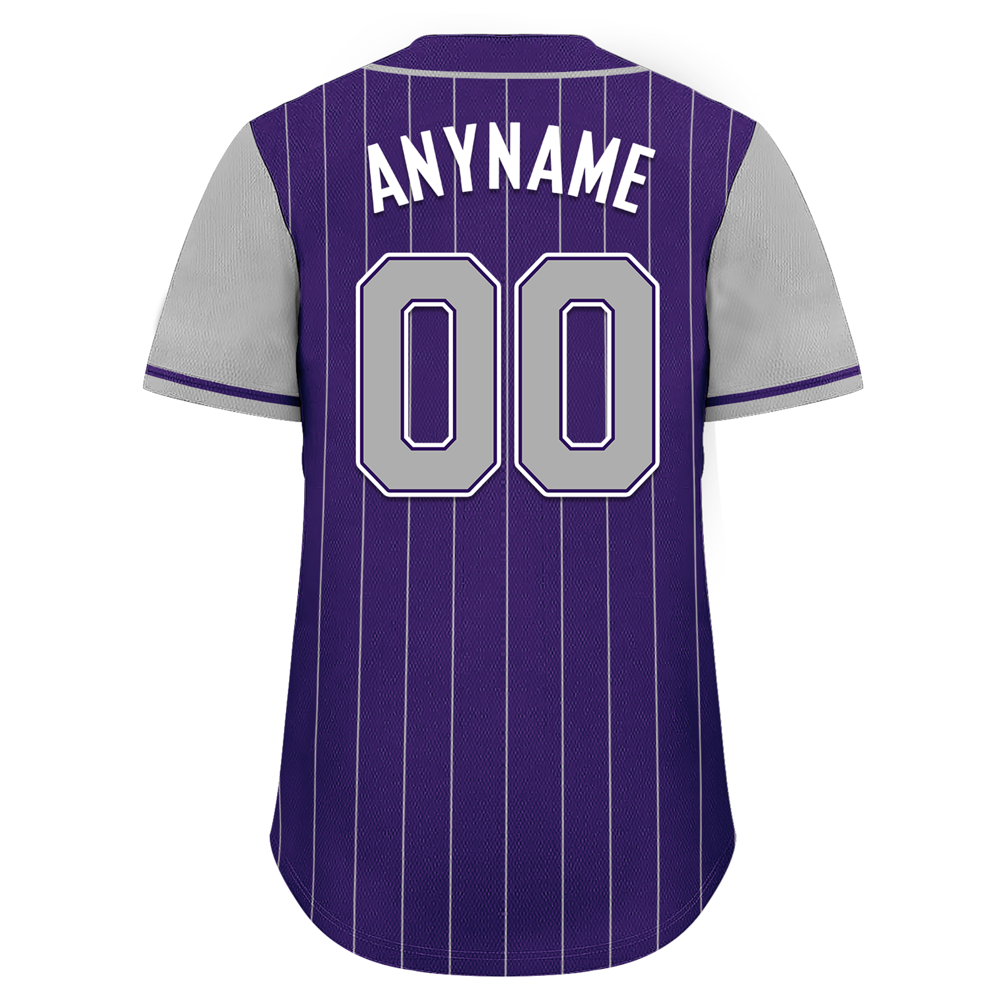 Custom Gray Purple Stripe Fashion Personalized Authentic Baseball Jersey BSBJ01-D017252
