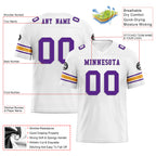 Custom White Purple Minnesota Personalized Authentic Football Jersey FBJ02-D020256-9