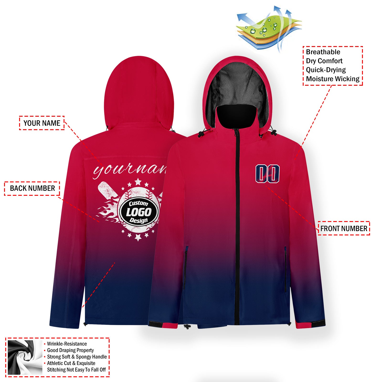 Custom Outerwear Personalized for Performance: Design Your Own. YW-23006-1-E025018-3
