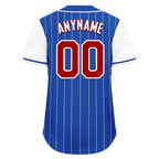 Custom Blue Stripe Fashion Personalized Authentic Baseball Jersey BSBJ01-D017223