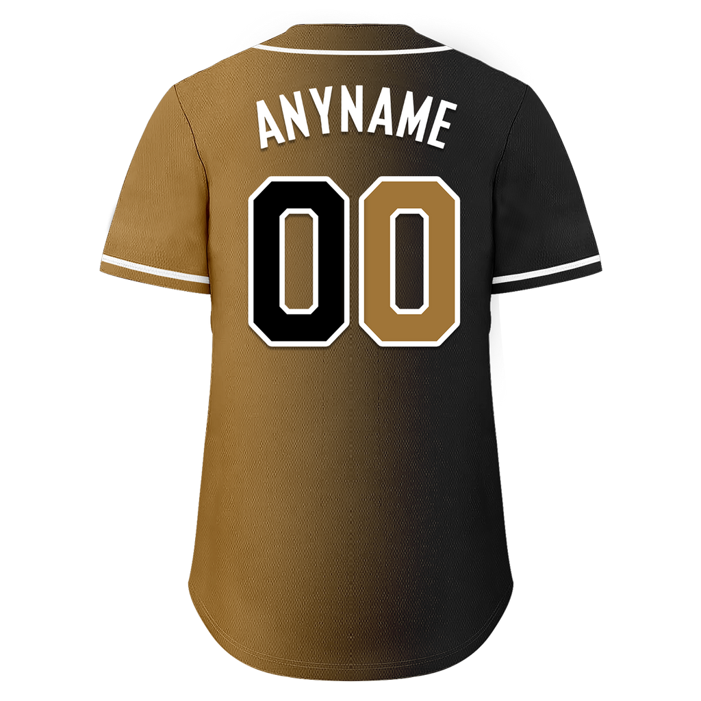 Custom Black Gold Gradient Fashion Personalized Authentic Baseball Jersey BSBJ01-D0a7a0d
