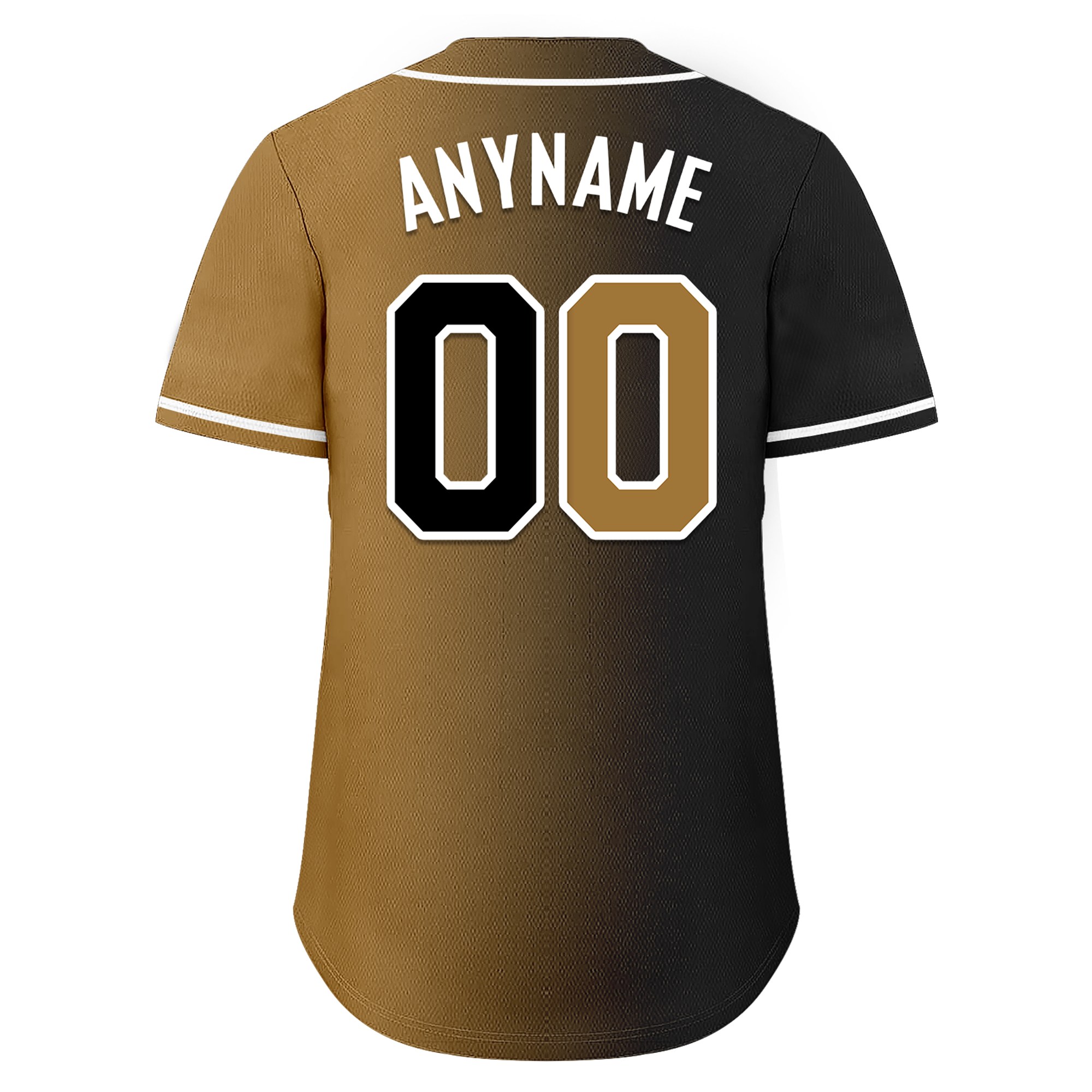 Custom Black Gold Gradient Fashion Personalized Authentic Baseball Jersey BSBJ01-D0a7a0d