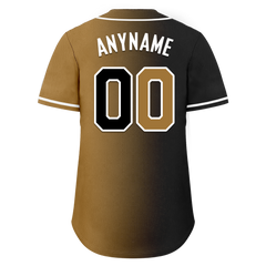 Custom Black Gold Gradient Fashion Personalized Authentic Baseball Jersey BSBJ01-D0a7a0d