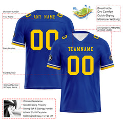 Custom Blue Los Angeles Personalized Authentic Football Jersey FBJ02-D020263-15