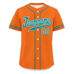 Custom Orange Classic Style Cyan Personalized Authentic Baseball Jersey UN002-bd0b00d8-e