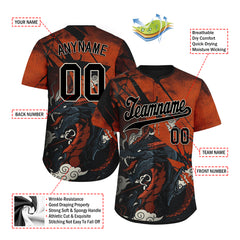 Custom Gothic Personalized Authentic Baseball Jersey BSBJ01-E06004