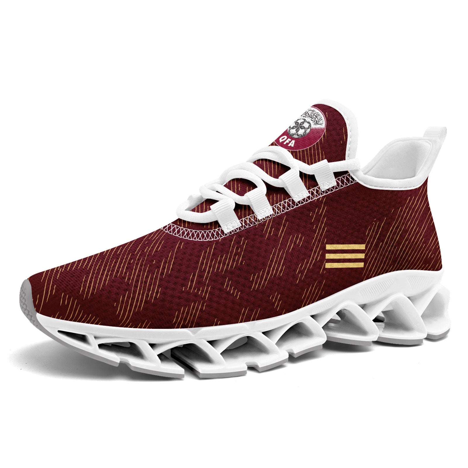 Custom Qatar 2026 World Cup Sneakers DIY Country Flag Running Shoes Lightweight Sport Shoes Gift for Football Fans Personalized Team Name and Logo FN003XD-F020030-5