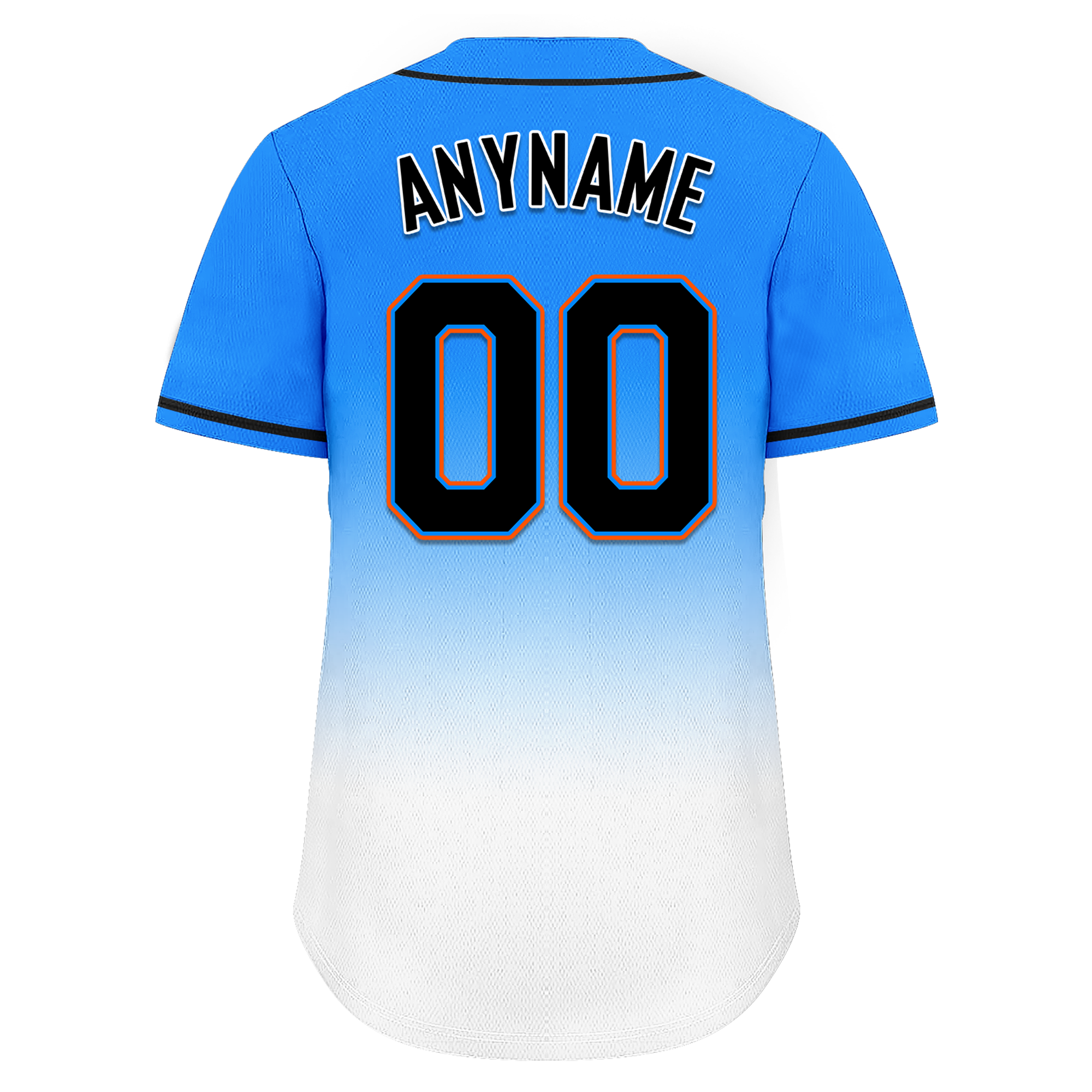 Custom Blue White Fade Fashion Personalized Authentic Baseball Jersey BSBJ01-D0a70ef