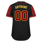 Custom Black Red Raglan Sleeves Personalized Authentic Baseball Jersey BSBJ01-D017176