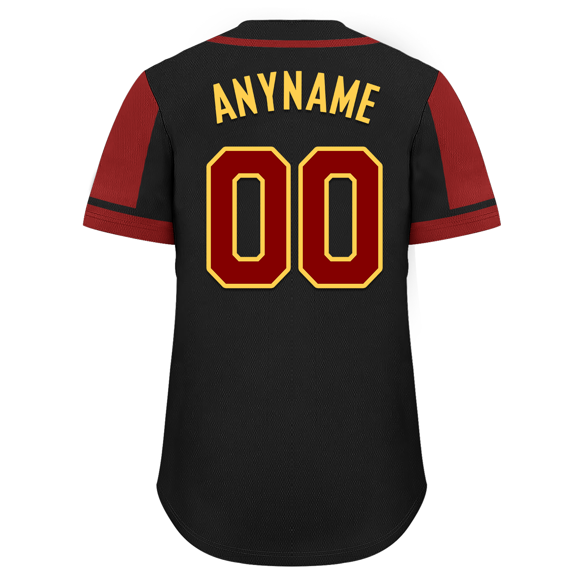 Custom Black Red Raglan Sleeves Personalized Authentic Baseball Jersey BSBJ01-D017176
