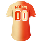 Custom Orange Beige Gradient Fashion Personalized Authentic Baseball Jersey BSBJ01-D0a707f
