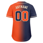 Custom Blue Orange Gradient Fashion Personalized Authentic Baseball Jersey BSBJ01-D0a7089