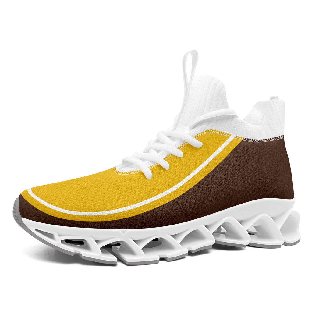 Custom Brown Yellow Maxsoul Shoes Personalized Sneaker FN030XD-D020388-14