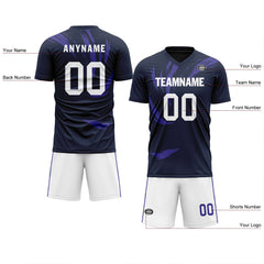 Custom Blue Purple Soccer Sets Jersey Personalized SCJ101-D28017