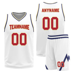 Custom White Rainbow Denver City Edition Personalized Reversible Basketball Set Sports Basketball Jersey BBJ01R-D0610-8