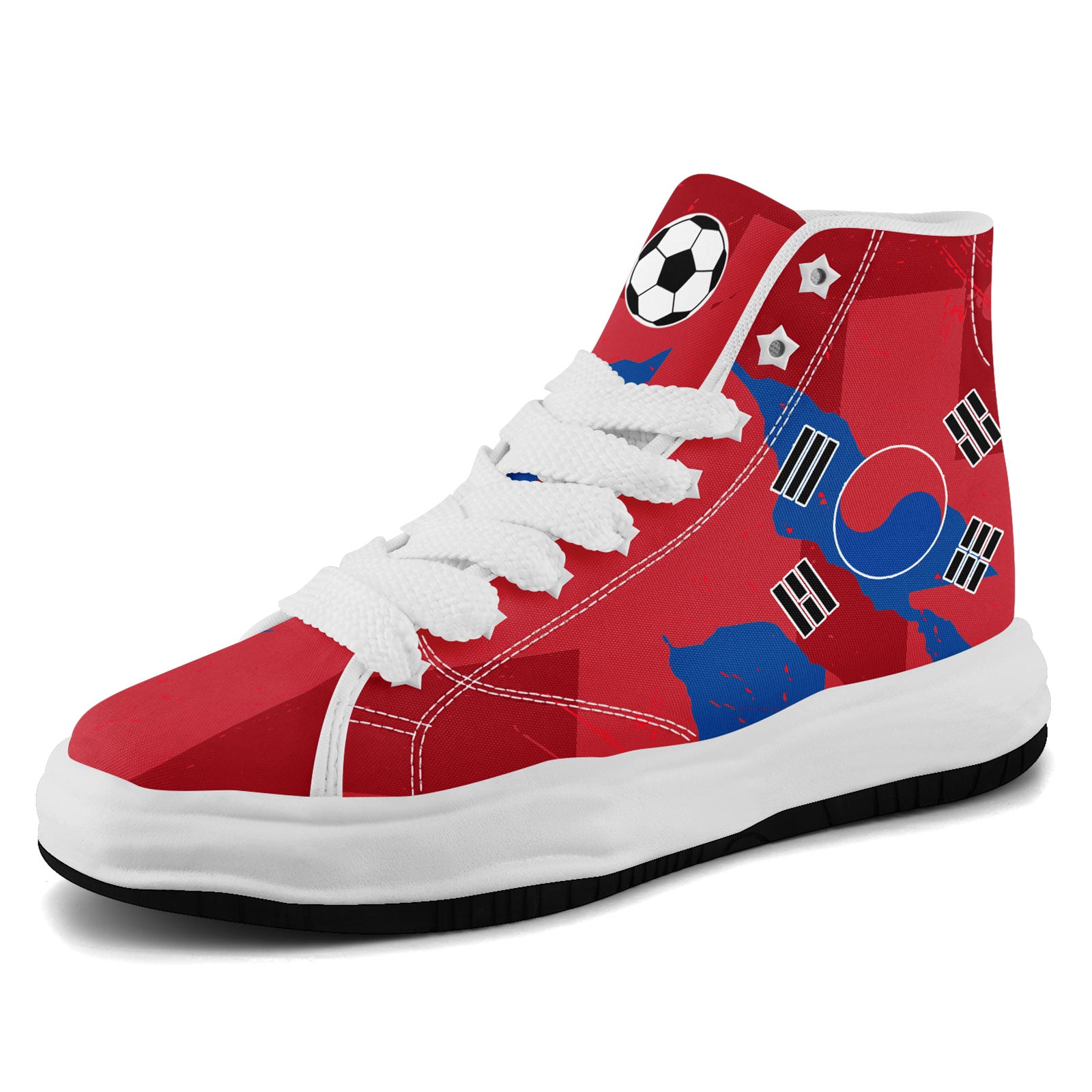 Custom South Korea 2026 World Cup Sneakers DIY Country Flag Running Shoes Lightweight Sport Shoes Gift for Football Fans Personalized Team Name and Logo FN039-F009106-1
