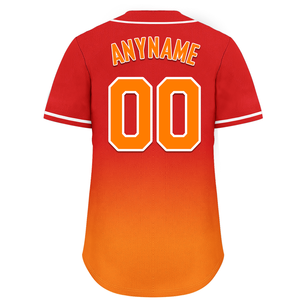 Custom Red Orange Fade Fashion Personalized Authentic Baseball Jersey BSBJ01-D0a70df