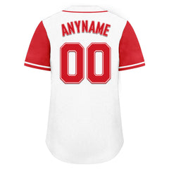 Custom White Red Raglan Sleeves Personalized Authentic Baseball Jersey BSBJ01-D020200-7