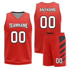 Custom Black Red Plaid Portland City Edition Personalized Reversible Basketball Set Sports Basketball Jersey BBJ01R-D0610-25-COOLMAX