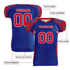 Custom Blue Red New York High-Performance American Football Jersey FBJ06-D023001-4