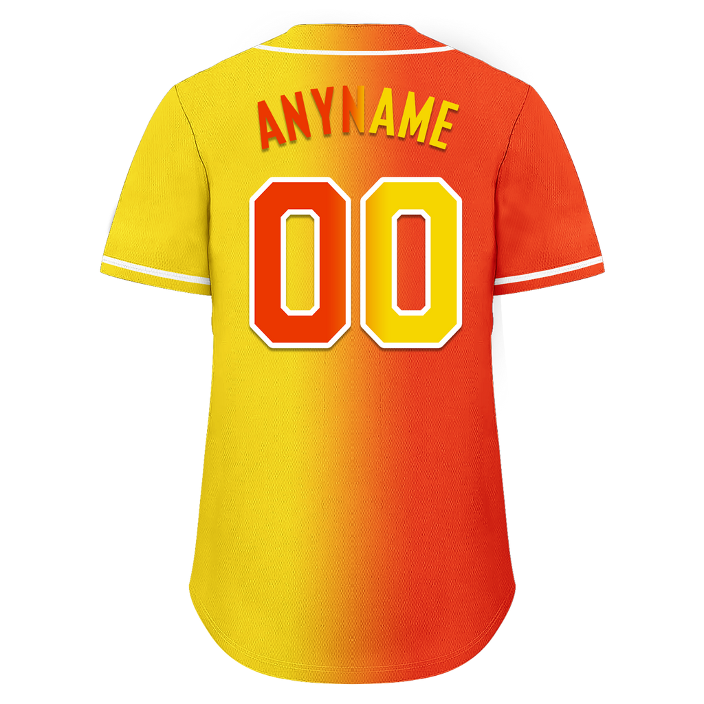 Custom Orange Yellow Gradient Fashion Personalized Authentic Baseball Jersey BSBJ01-D0a707e