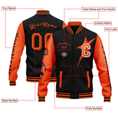 Custom Black Orange Cincinnati Jacket and Sports Shoes Combo Offer Personalized Combo ZH-D020294-6