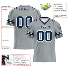 Custom Gray Seattle Personalized Authentic Football Jersey FBJ02-D025033-27